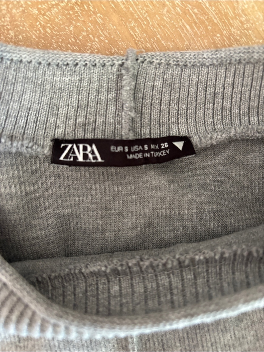 ZARA sweater dress sheathe S gray LIKE NEW - Picture 3 of 3